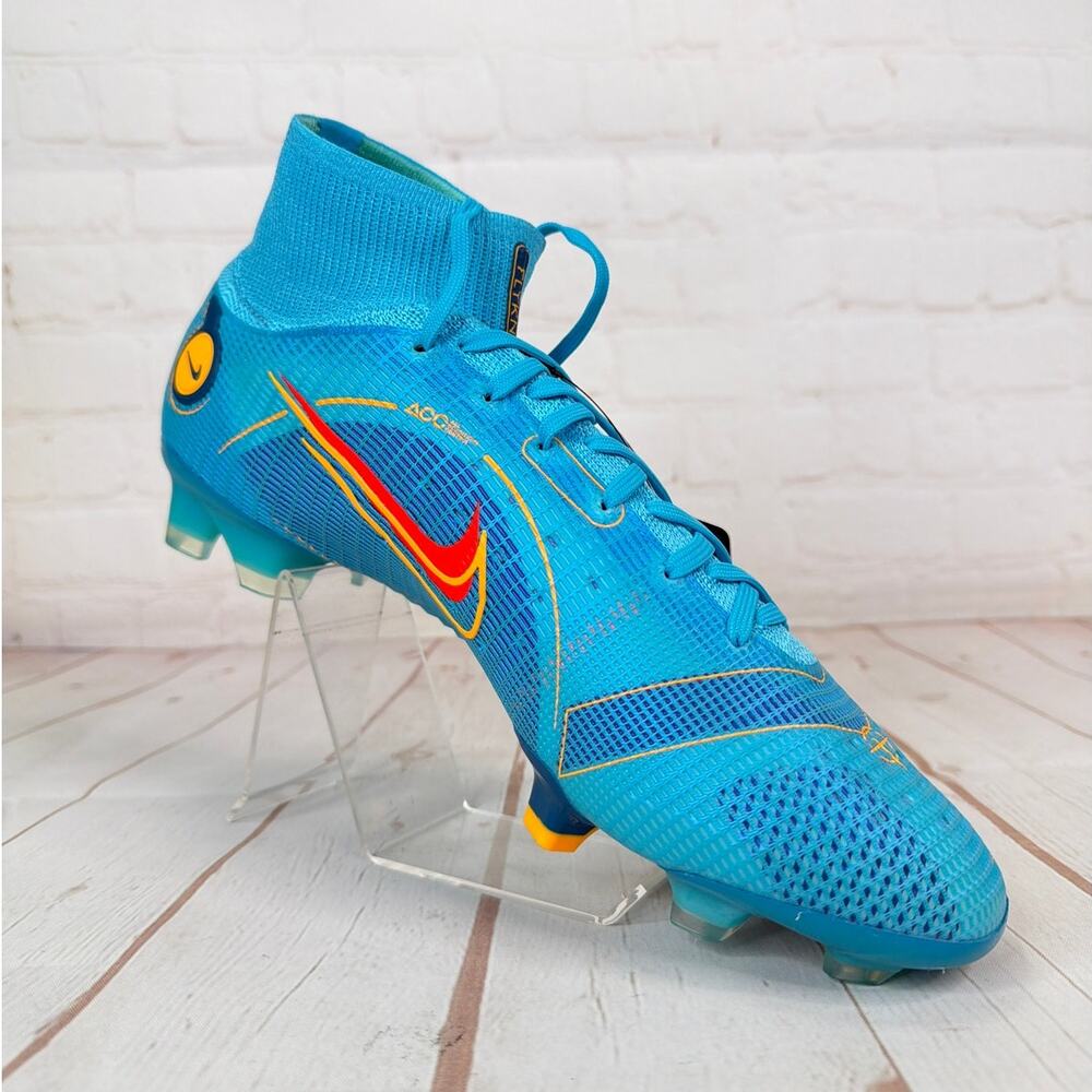 Nike Mercurial Superfly 8 Elite FG Chlorine Blue Soccer Cleats Sz 9.5 DJ2839-485 - Picture 2 of 10
